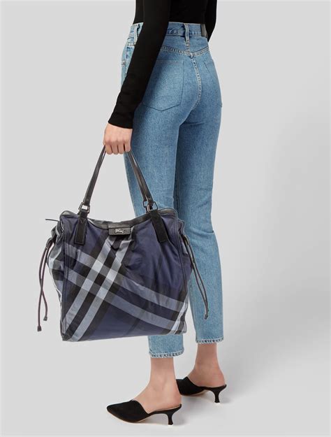 womens burberry top handle bags|Burberry packable tote bag.